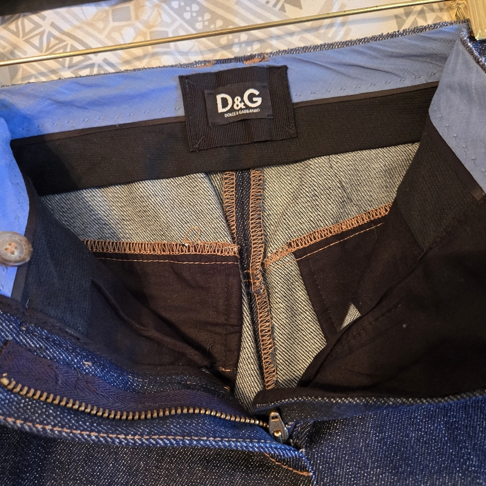 Dolce & Gabanna Rare Vintage Velvet Split Rise Bell bottom Jeans - Picture 7 of 14